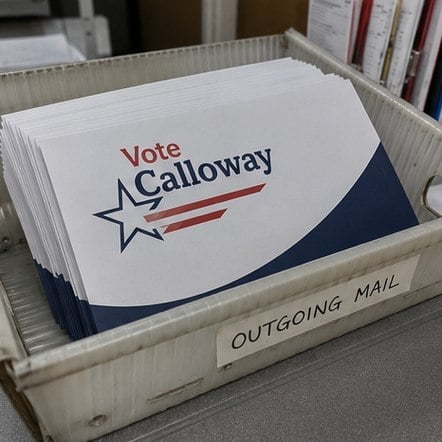 Customized envelope mailers for political campaigns — vote calloway