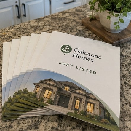 Customized envelope mailers for real estate — oakstone homes